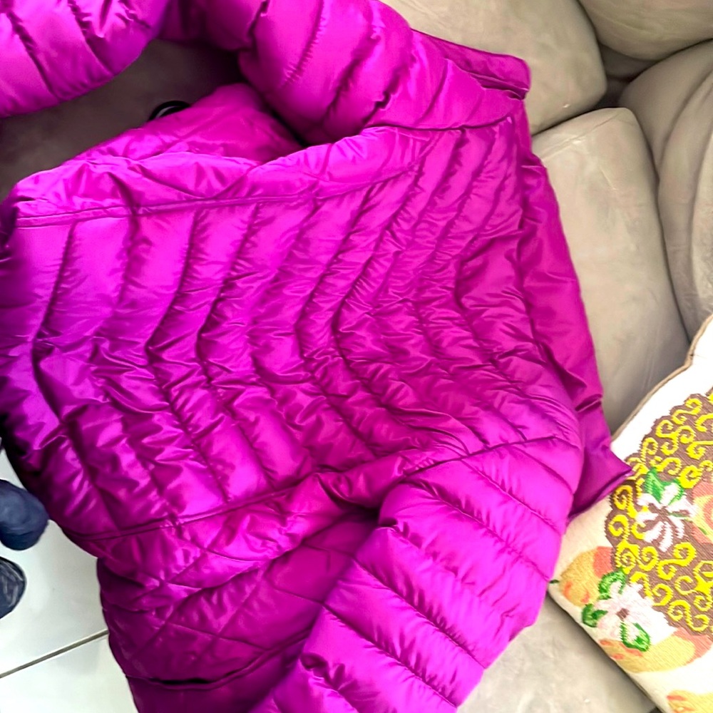 Puffy pink coat for kids